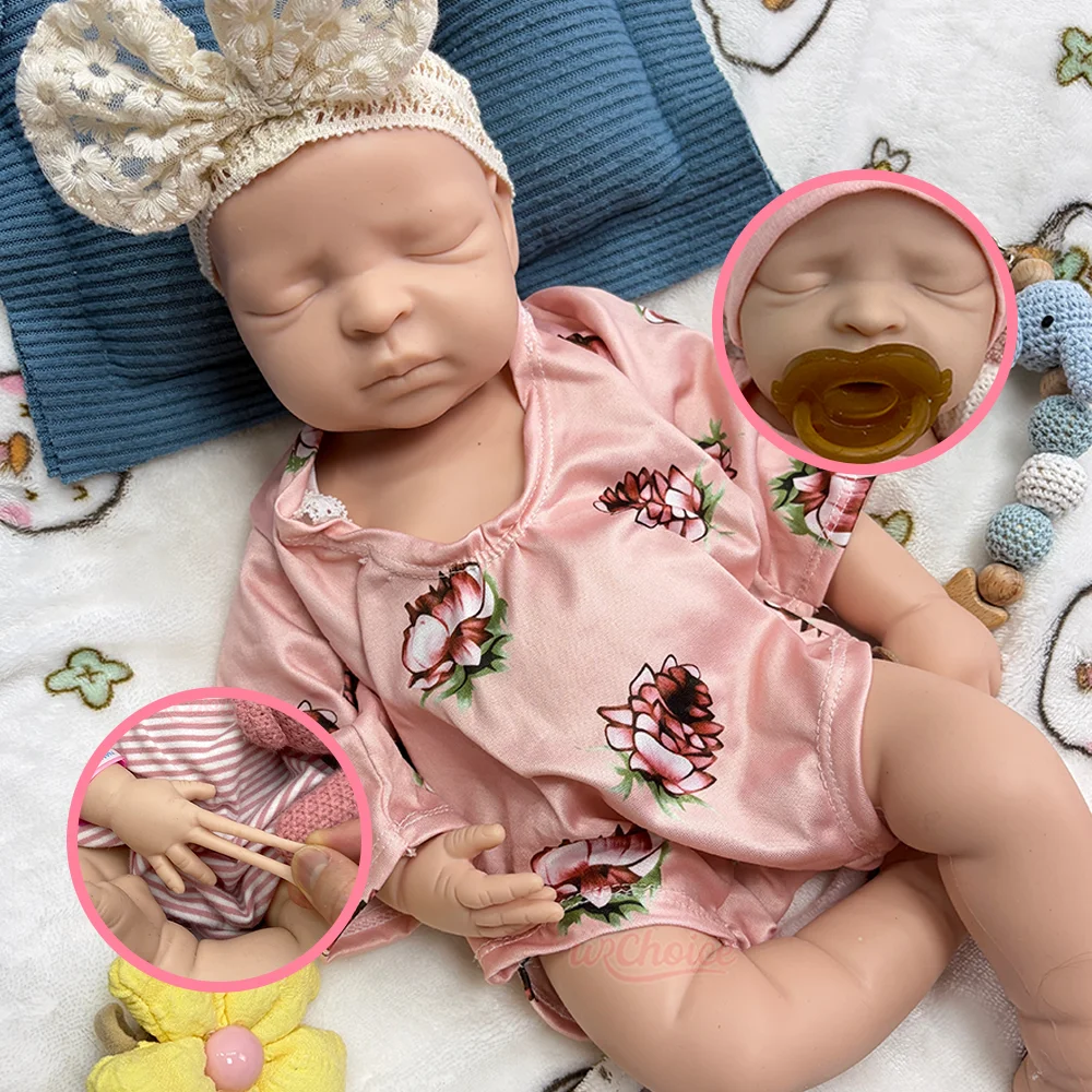 17" Realistic Weighted Newborn Silicone Reborn Baby Girl Sleeping Reborn Doll Diy Unpainted Soft Cuddle Doll For Halloween Gift
17" Realistic Weighted Newborn Silicone Reborn Baby Girl Sleeping Reborn Doll Diy Unpainted Soft Cuddle Doll For Halloween Gift