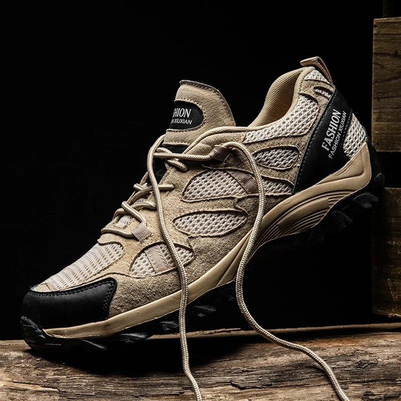 Fashionable Mesh Men's Outdoor Running Shoes Breathable Sweat Absorbing Sports Lightweight Non Slip Walking Sneakers Gray
Fashionable Mesh Men's Outdoor Running Shoes Breathable Sweat Absorbing Sports Lightweight Non Slip Walking Sneakers Gray