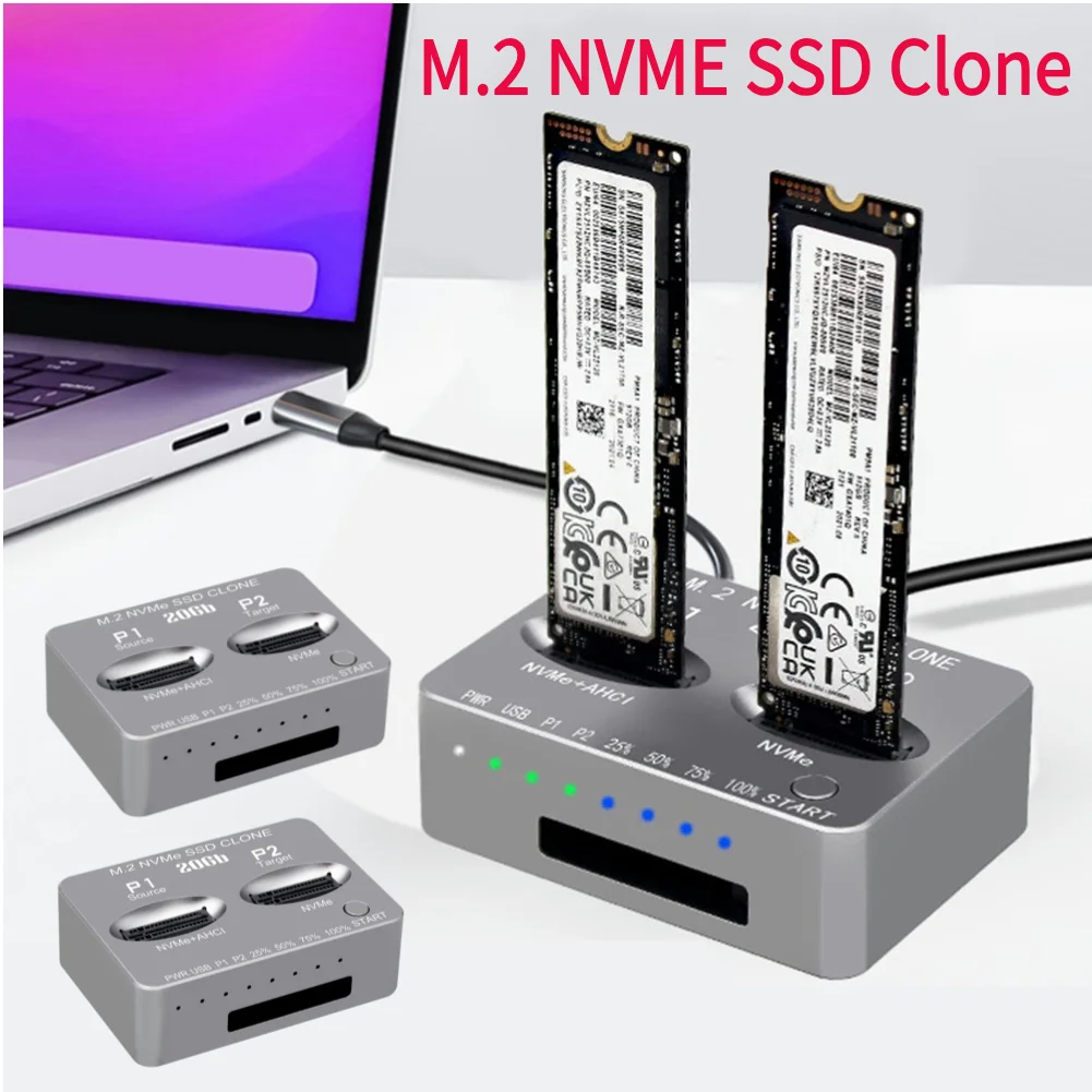 Dual-Bay M.2 NVME SSD Clone Gen2X 20Gbps M.2 SSD Enclosure M/B M Key Solid Disk Case M.2 M.3 NVME PCI-E for M2 SSD M Key SSD
Dual-Bay M.2 NVME SSD Clone Gen2X 20Gbps M.2 SSD Enclosure M/B M Key Solid Disk Case M.2 M.3 NVME PCI-E for M2 SSD M Key SSD