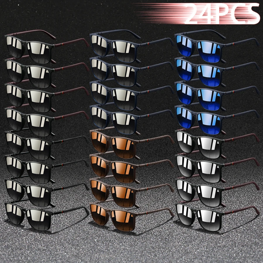 24 PCS Fashion Vintage Square Sunglasses Men WomenDriving Man Luxury Brand Designer Sun Glasses Anti-Glare Retro Eyewear UV400
24 PCS Fashion Vintage Square Sunglasses Men WomenDriving Man Luxury Brand Designer Sun Glasses Anti-Glare Retro Eyewear UV400