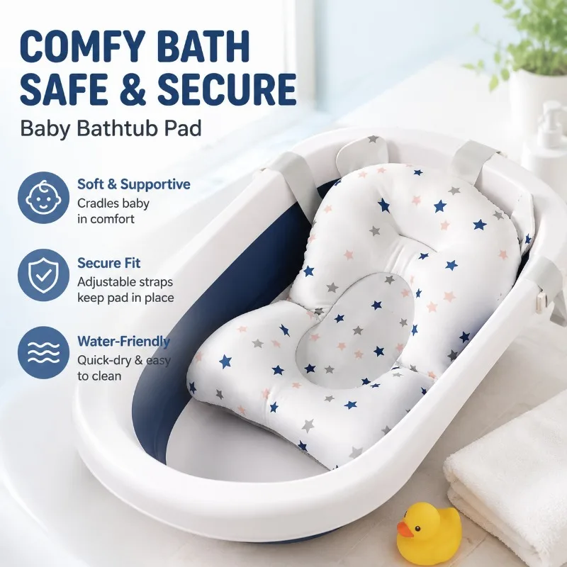 Baby Bath Support Seat Adjustable Newborn Bathtub Net Cushion Portable Floating Shower Pad Comfort Soft Mesh Material Ergonomic
Baby Bath Support Seat Adjustable Newborn Bathtub Net Cushion Portable Floating Shower Pad Comfort Soft Mesh Material Ergonomic