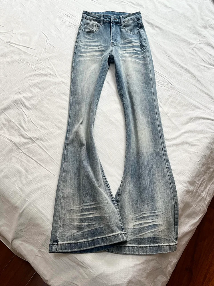 Retro Large Size Blue Washed Micro Flared Denim Jeans Women's Versatile Slimming Sexy Bootcut Pants American Style Natural Waist
Retro Large Size Blue Washed Micro Flared Denim Jeans Women's Versatile Slimming Sexy Bootcut Pants American Style Natural Waist