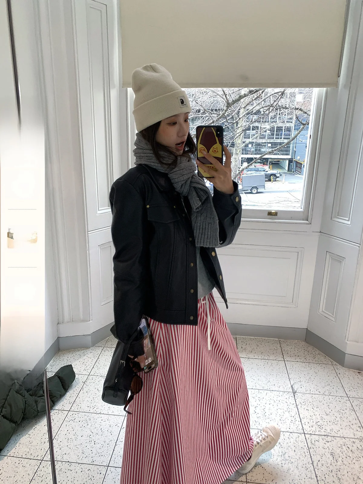 Loose f-length Stripe Color Blo Long Skirt Women's Autumn Winter New Sle Casual Cotton A-line Skirt by Xianai
Loose f-length Stripe Color Blo Long Skirt Women's Autumn Winter New Sle Casual Cotton A-line Skirt by Xianai