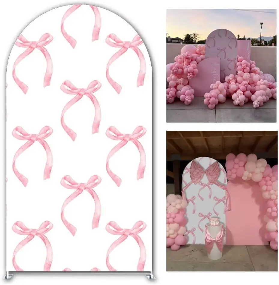 Mehofond Custom 2-Sided Pink Bow Flower Toile Pattern Girl Birthday Party Baby Shower Cover Chiara Arch Background Decor Backdro
Mehofond Custom 2-Sided Pink Bow Flower Toile Pattern Girl Birthday Party Baby Shower Cover Chiara Arch Background Decor Backdro