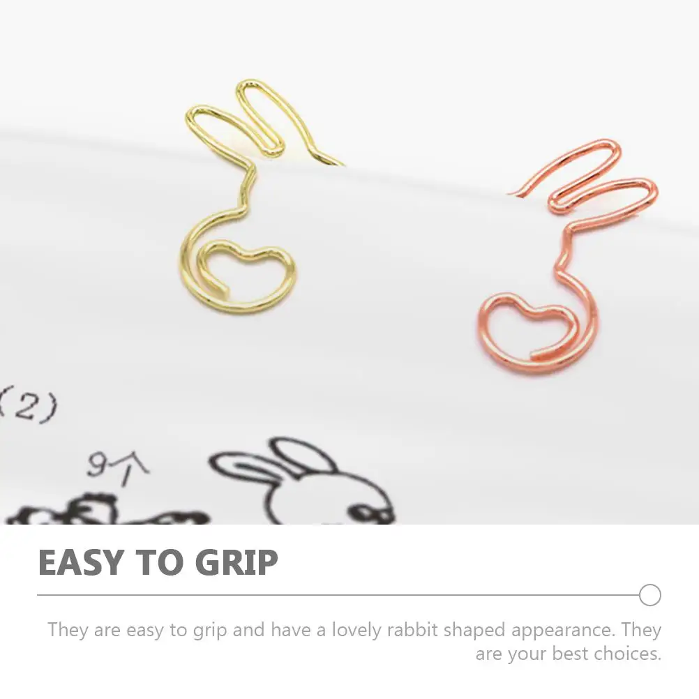 20pcs Creative Paper Clips Rabbit Shaped Metal Fixing Pins Golden Rose Office Supplies Cartoon
20pcs Creative Paper Clips Rabbit Shaped Metal Fixing Pins Golden Rose Office Supplies Cartoon