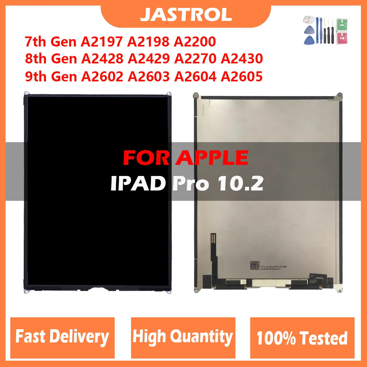 100% Testeed 10.2'' LCD For iPad 10.2 2019 7th Gen A2197 A2198 /8th 2020 A2270 A2430 A2428 /9th A2602 A2603 Display Replacement
100% Testeed 10.2'' LCD For iPad 10.2 2019 7th Gen A2197 A2198 /8th 2020 A2270 A2430 A2428 /9th A2602 A2603 Display Replacement