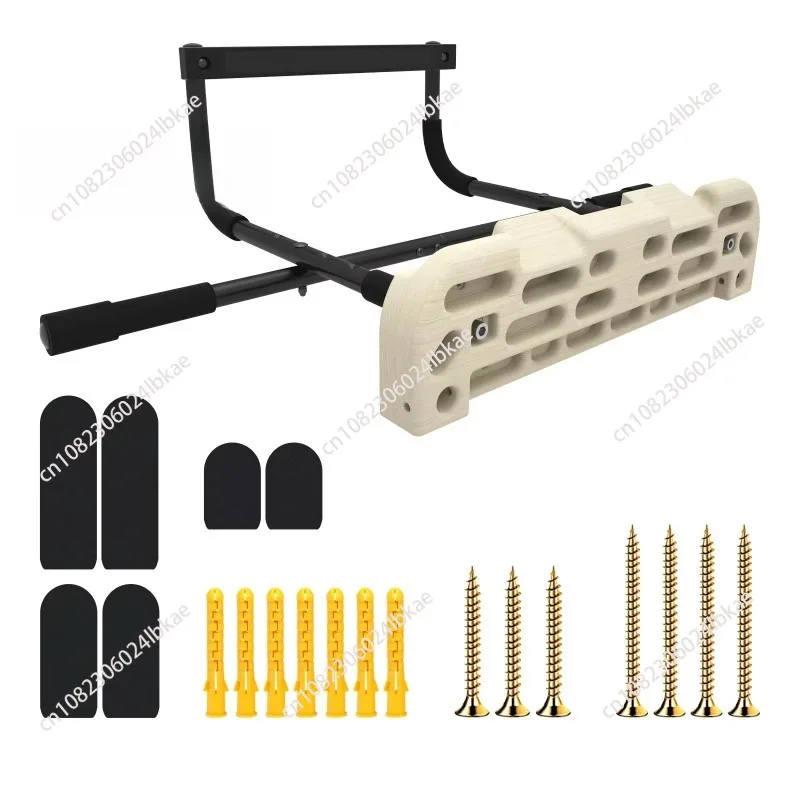 Indoor climbing wall with pull-up bar, perfect for doorways. features a thickened steel upper body fitness edge
Indoor climbing wall with pull-up bar, perfect for doorways. features a thickened steel upper body fitness edge