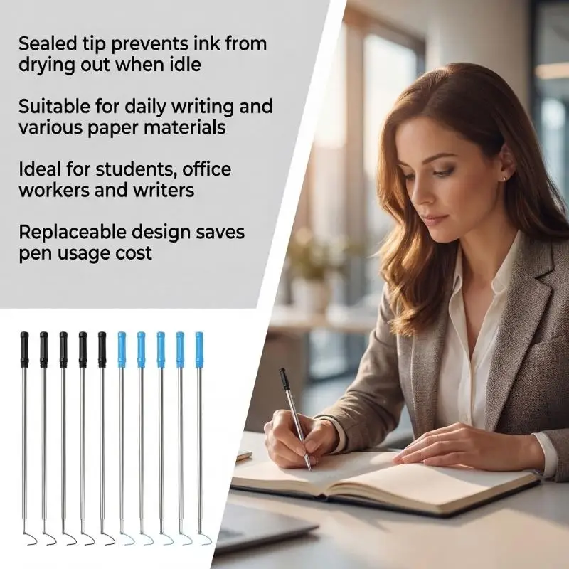D5BE 10Pcs 1mm Refills Ball Points Pen Refills Metal Ballpoint Pens Refills for Pens
D5BE 10Pcs 1mm Refills Ball Points Pen Refills Metal Ballpoint Pens Refills for Pens