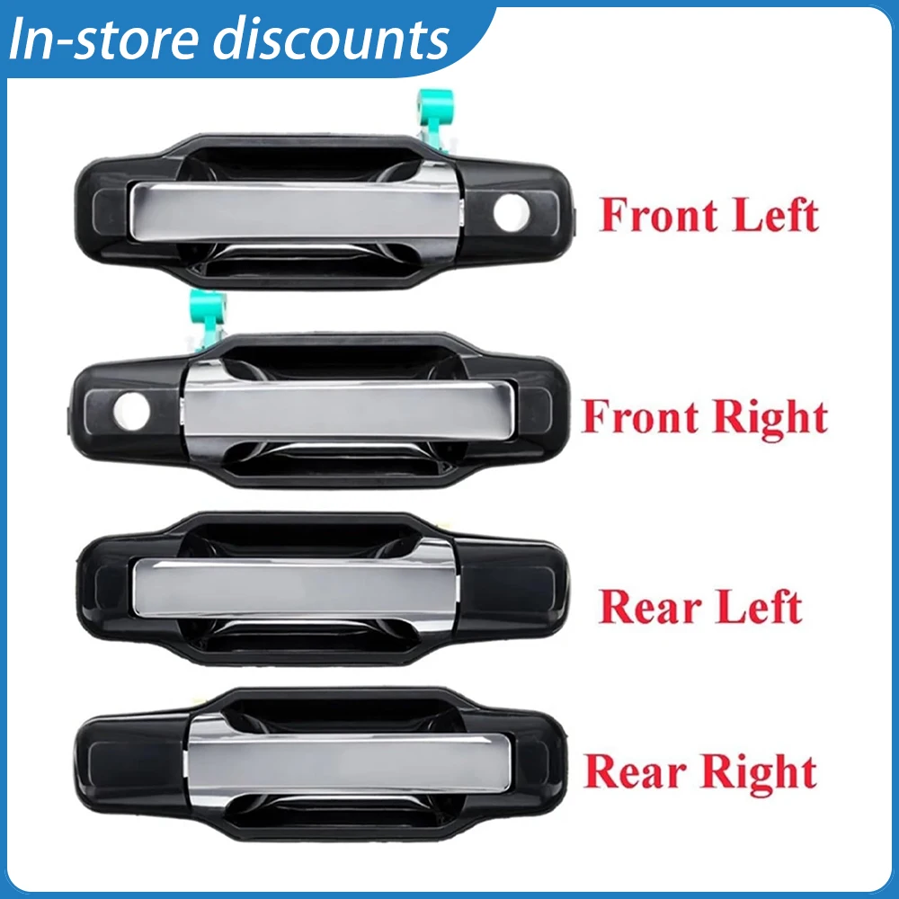 Silver 4Pcs Exterior Door Handle Set for Kia Sorento 2003-2009, Front Left Right OEM Replacement 826503E021 826603E021 836503E01
Silver 4Pcs Exterior Door Handle Set for Kia Sorento 2003-2009, Front Left Right OEM Replacement 826503E021 826603E021 836503E01