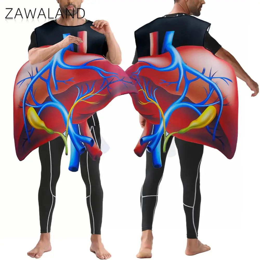 Zawaland Novelty Liver Anatomy Costume for Men Funny Halloween Party Outfit Adult Cosplay Disguise Suit Organ Themed Clothes
Zawaland Novelty Liver Anatomy Costume for Men Funny Halloween Party Outfit Adult Cosplay Disguise Suit Organ Themed Clothes