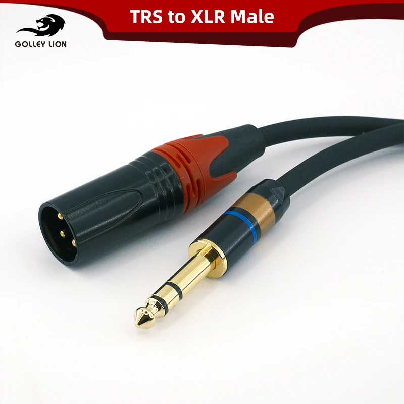 GOLLEY LION 1/4 Inch TRS to XLR Male Balanced Cable | 6.35mm Male TRS to 3-Pin XLR Audio Interconnect for Mixer
GOLLEY LION 1/4 Inch TRS to XLR Male Balanced Cable | 6.35mm Male TRS to 3-Pin XLR Audio Interconnect for Mixer