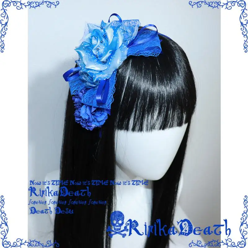 Klein Blue lace headband flower Gothic Lolita bow Hairpins Halloween Cosplay Hair Accessories
Klein Blue lace headband flower Gothic Lolita bow Hairpins Halloween Cosplay Hair Accessories