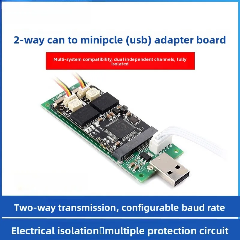 Mini PCIe to CAN Module, Dual Channels Industrial - Grade Protection Multi - Protocol Support
Mini PCIe to CAN Module, Dual Channels Industrial - Grade Protection Multi - Protocol Support