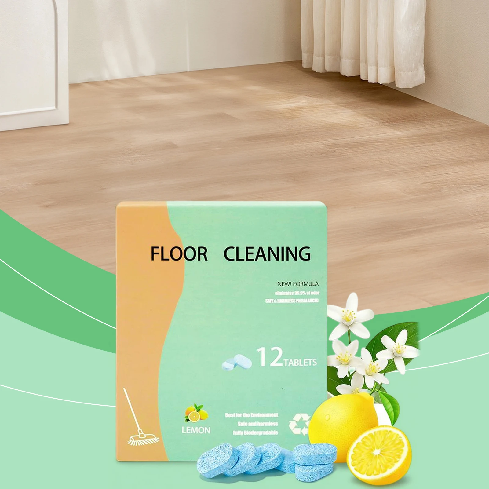 Concentrated Dissolvable Floor Cleaner Space-Saving Compact Packaging. Pet-friendly Living Rooms
Concentrated Dissolvable Floor Cleaner Space-Saving Compact Packaging. Pet-friendly Living Rooms