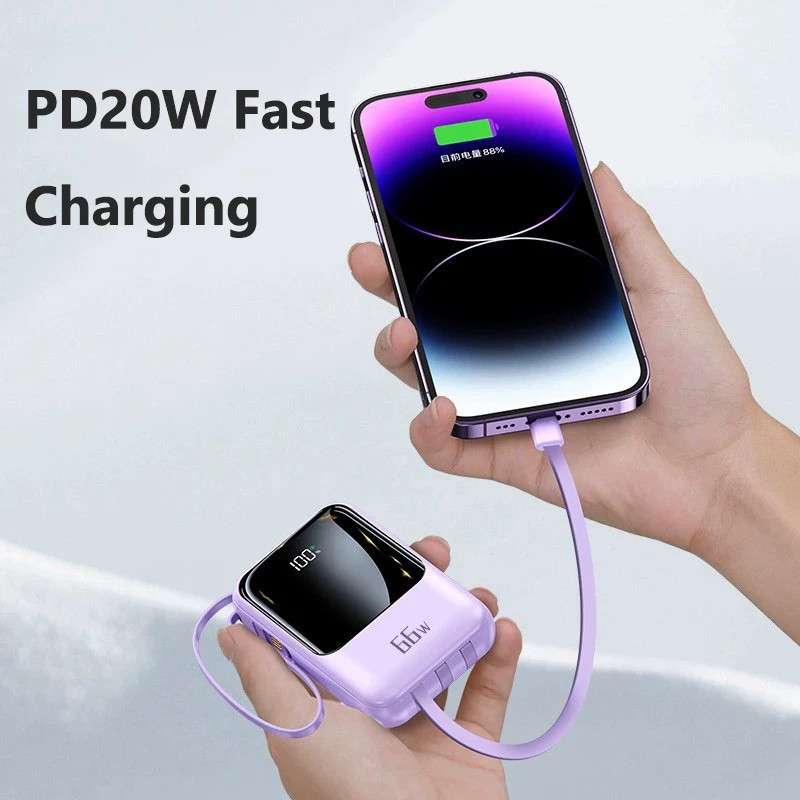 20000mAh Power Bank 66W Fast Charging Powerbank with Cable Digital External Battery For iPhone 17 16 15 12 Samsung Xiaomi Huawei
20000mAh Power Bank 66W Fast Charging Powerbank with Cable Digital External Battery For iPhone 17 16 15 12 Samsung Xiaomi Huawei