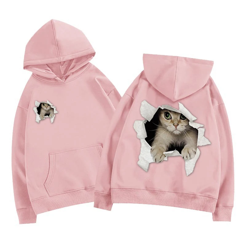 Trend Cute Cat Gray Print High Quality Cotton Hoodie Men and Women 2024 New Fashion Lazy Wind Hooded Oversized Fleece Top 
Trend Cute Cat Gray Print High Quality Cotton Hoodie Men and Women 2024 New Fashion Lazy Wind Hooded Oversized Fleece Top