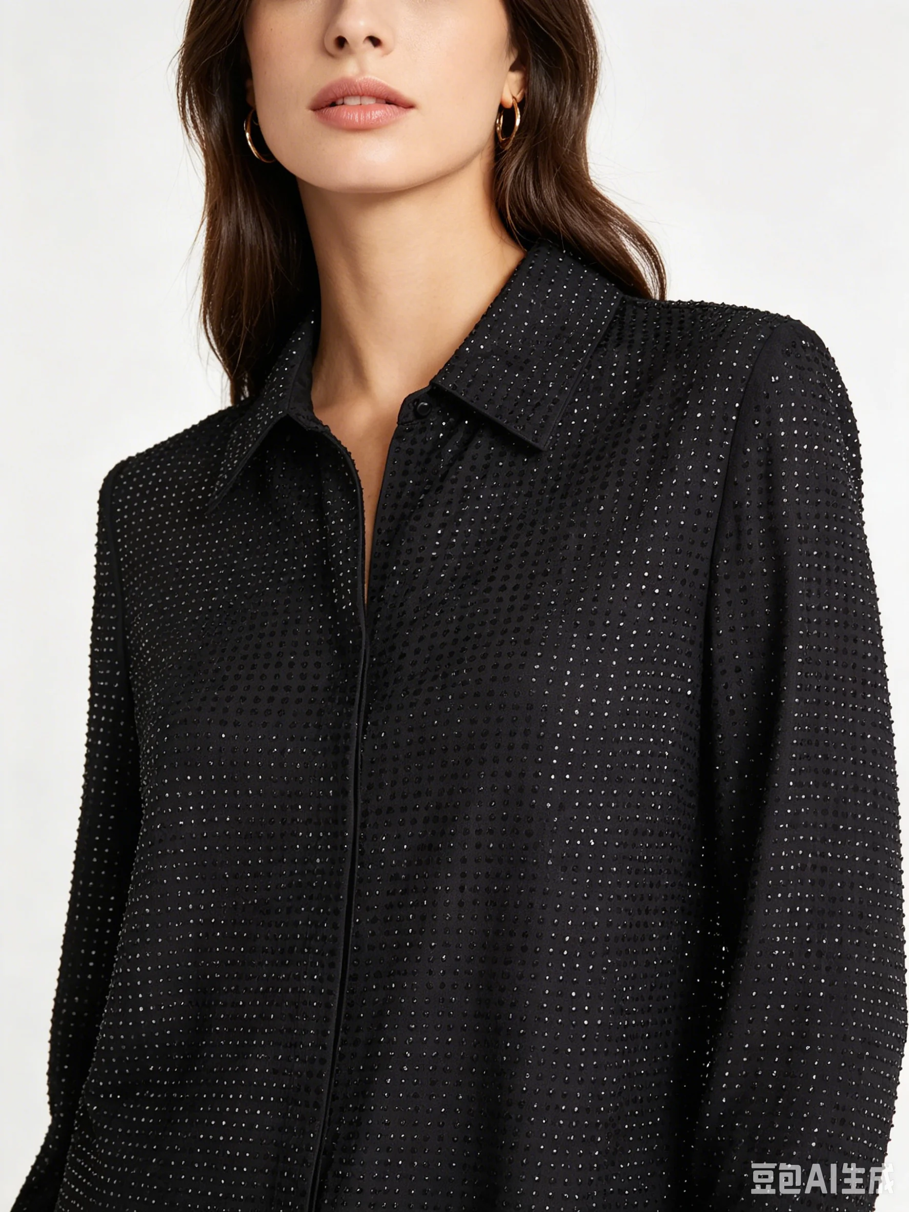 Spring And Summer New Fashion Mesh Hot Stamping Shirt For Socialites, Versatile And Casual, High-End Lapel Long Sleeved Shirt
Spring And Summer New Fashion Mesh Hot Stamping Shirt For Socialites, Versatile And Casual, High-End Lapel Long Sleeved Shirt