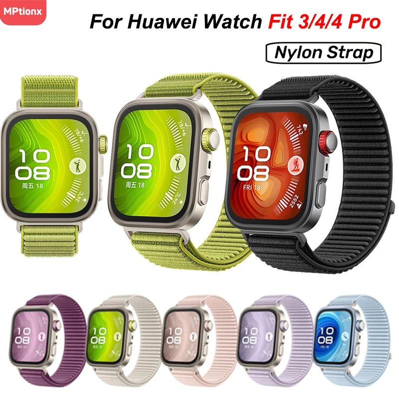 Nylon Loop Strap for Huawei Watch Fit 4 pro Replacement Wristband Bracelet Band for Huawei Watch Fit 3/4 Watchband Accessories
Nylon Loop Strap for Huawei Watch Fit 4 pro Replacement Wristband Bracelet Band for Huawei Watch Fit 3/4 Watchband Accessories