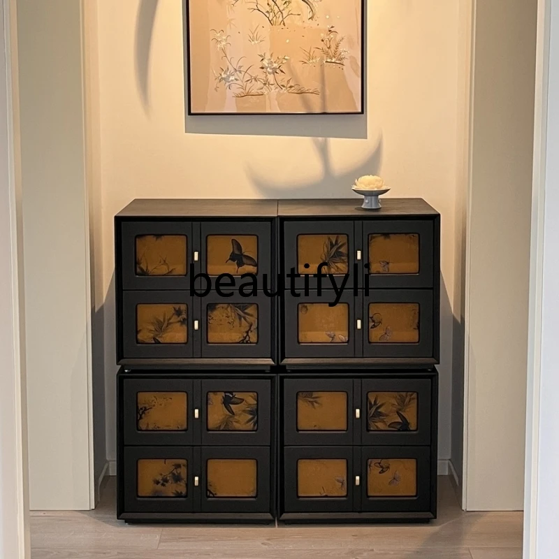 French retro solid wood fragrant cloud yarn TV cabinet Nordic medieval combination module cabinet
French retro solid wood fragrant cloud yarn TV cabinet Nordic medieval combination module cabinet