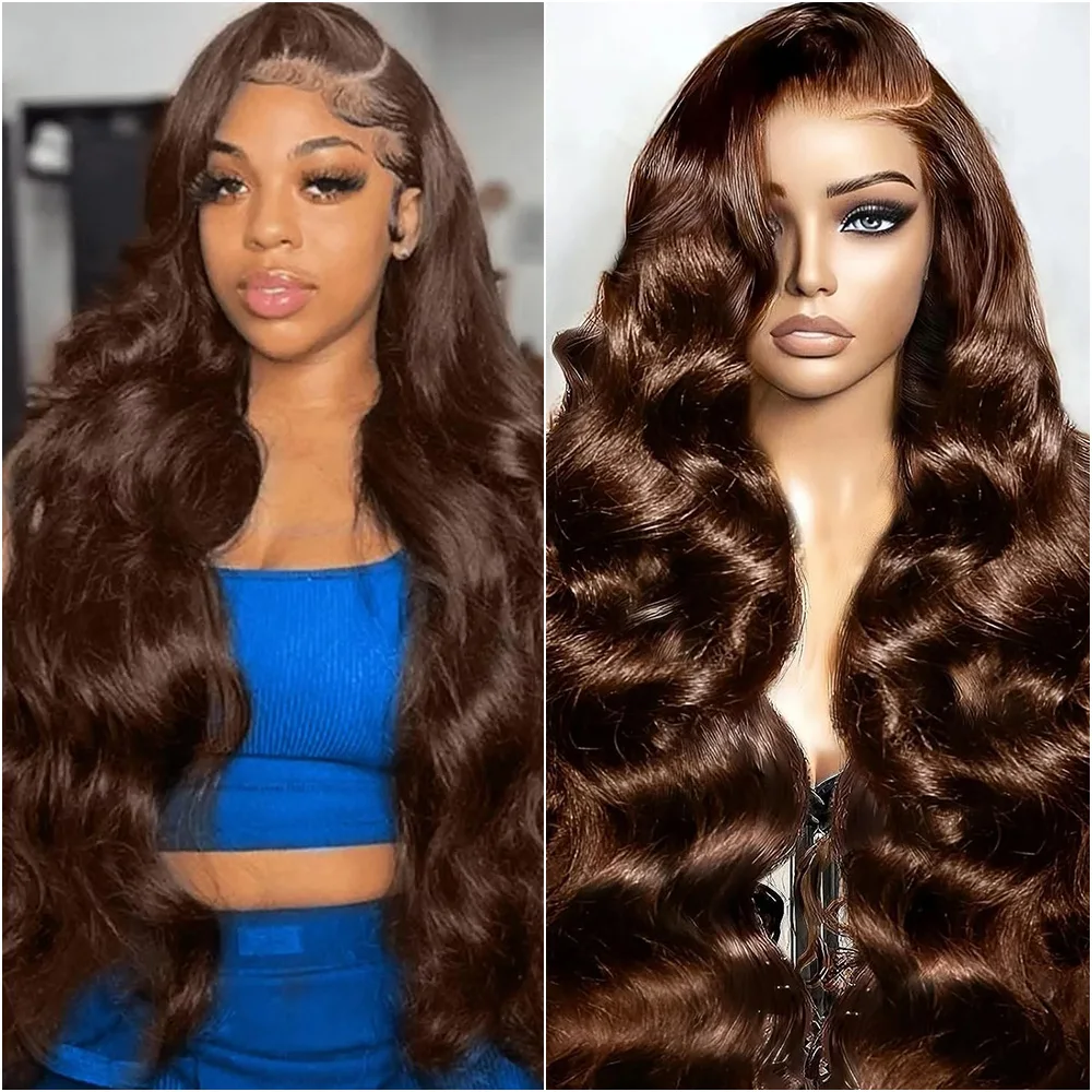 220% Density Body Wave 13x4 Transparent Lace Front Chocolate Brown Wig Brazilian 13x6 HD Lace Frontal Human Hair Wigs For Women
220% Density Body Wave 13x4 Transparent Lace Front Chocolate Brown Wig Brazilian 13x6 HD Lace Frontal Human Hair Wigs For Women