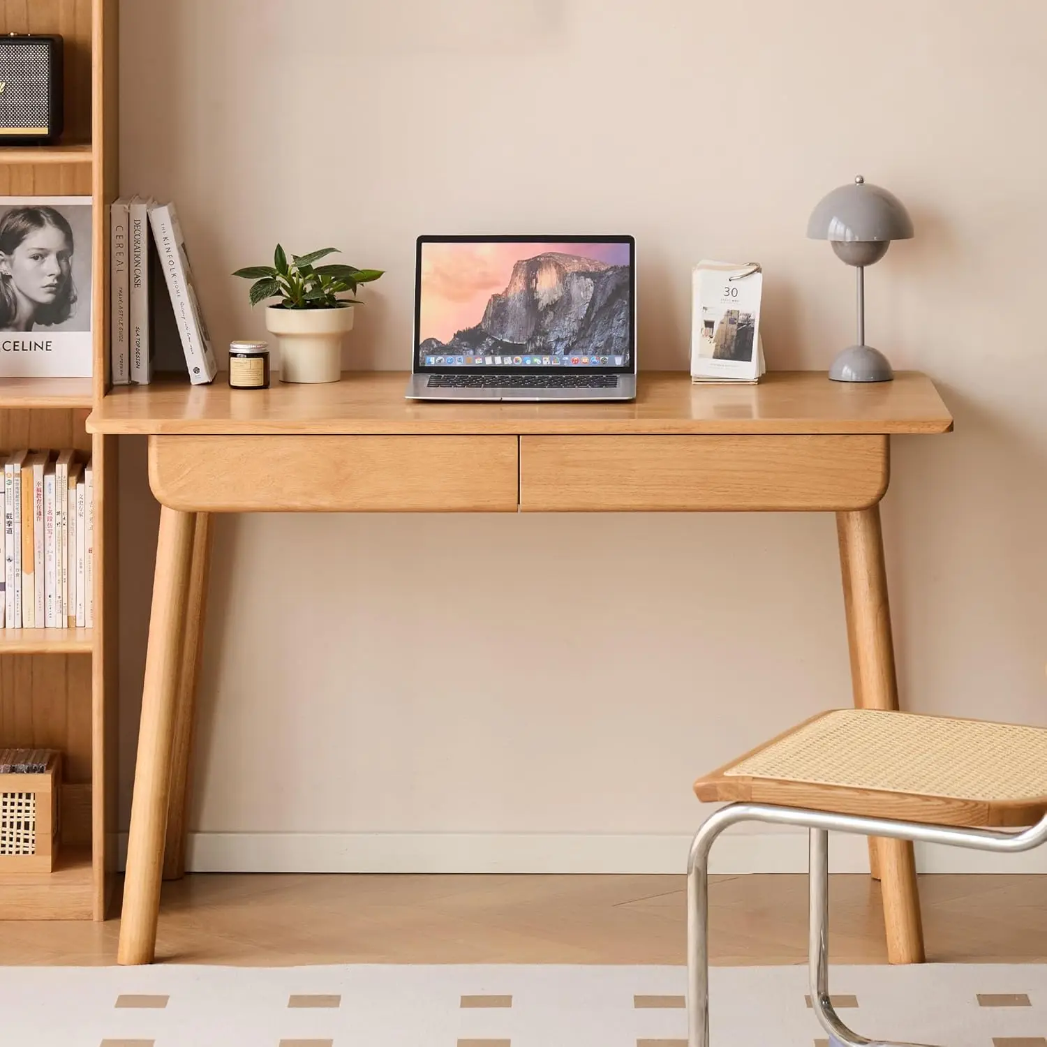 Solid Wood Desk, Mid Century Modern Computer Desk, Office Desk with Drawers for Home Office Study Vanity, Customized
Solid Wood Desk, Mid Century Modern Computer Desk, Office Desk with Drawers for Home Office Study Vanity, Customized