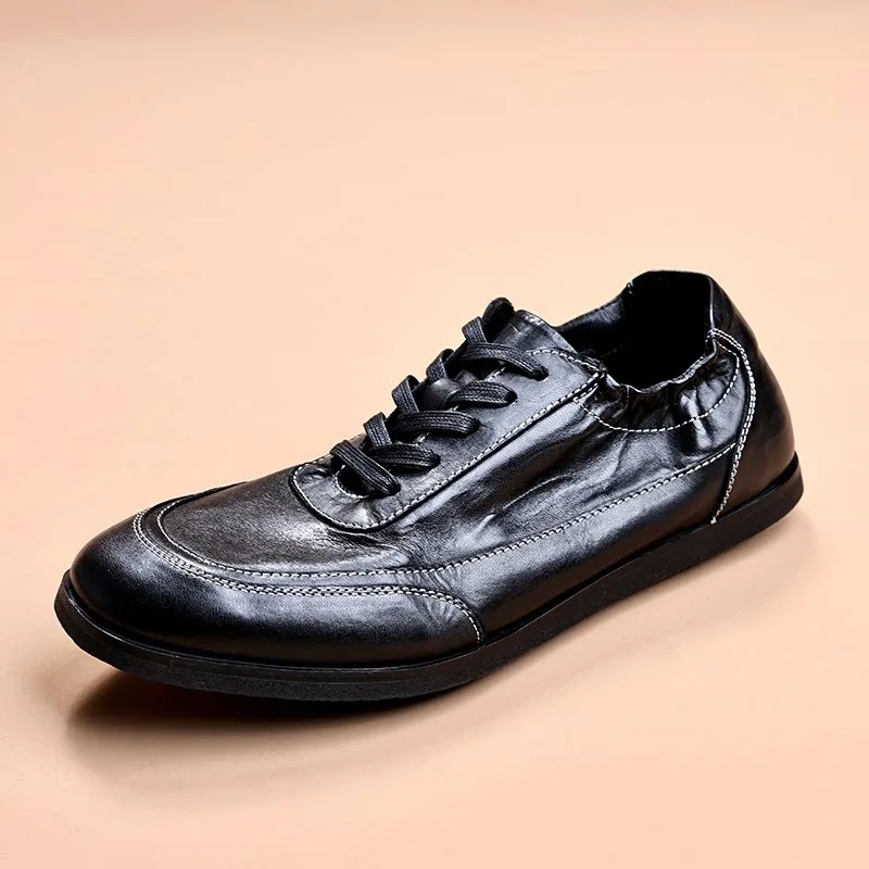 Handmade Retro Oxford Training Shoes Men's Genuine Leather Washed Business Sport Casual Shoes Male Flat Walking Loafers
Handmade Retro Oxford Training Shoes Men's Genuine Leather Washed Business Sport Casual Shoes Male Flat Walking Loafers