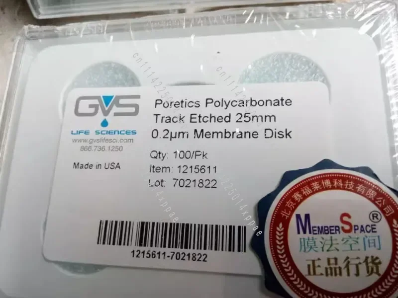 Imported Hydrophilic PCTE Polycarbonate Microporous Membrane with A Diameter of 25mm and Various Pore Sizes
Imported Hydrophilic PCTE Polycarbonate Microporous Membrane with A Diameter of 25mm and Various Pore Sizes