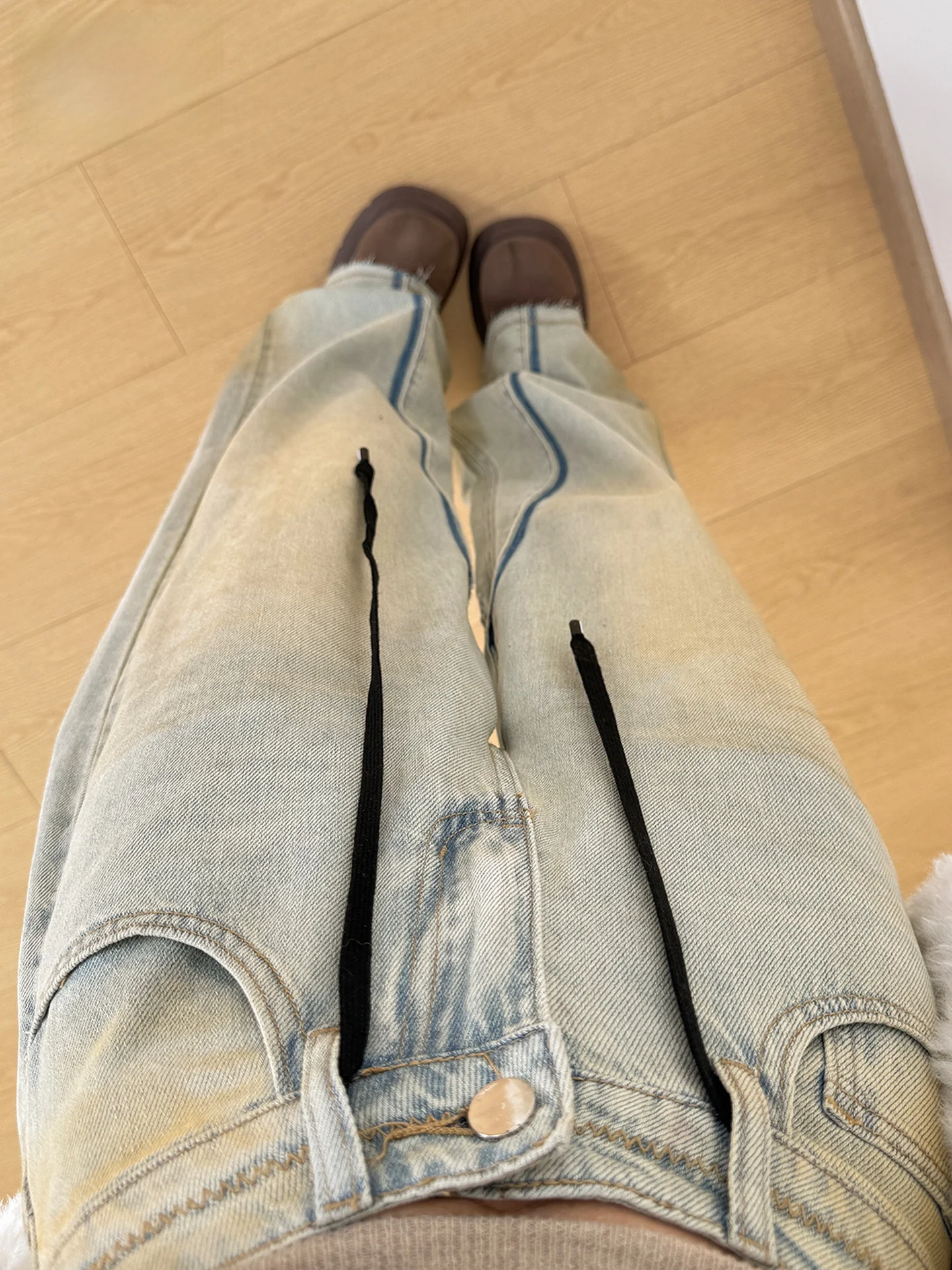 Retro Blue Wide Leg Denim Jeans Women's Summer Slimming Straight Cut Casual High Waist Pocket Detail Cotton Blend Trousers
Retro Blue Wide Leg Denim Jeans Women's Summer Slimming Straight Cut Casual High Waist Pocket Detail Cotton Blend Trousers