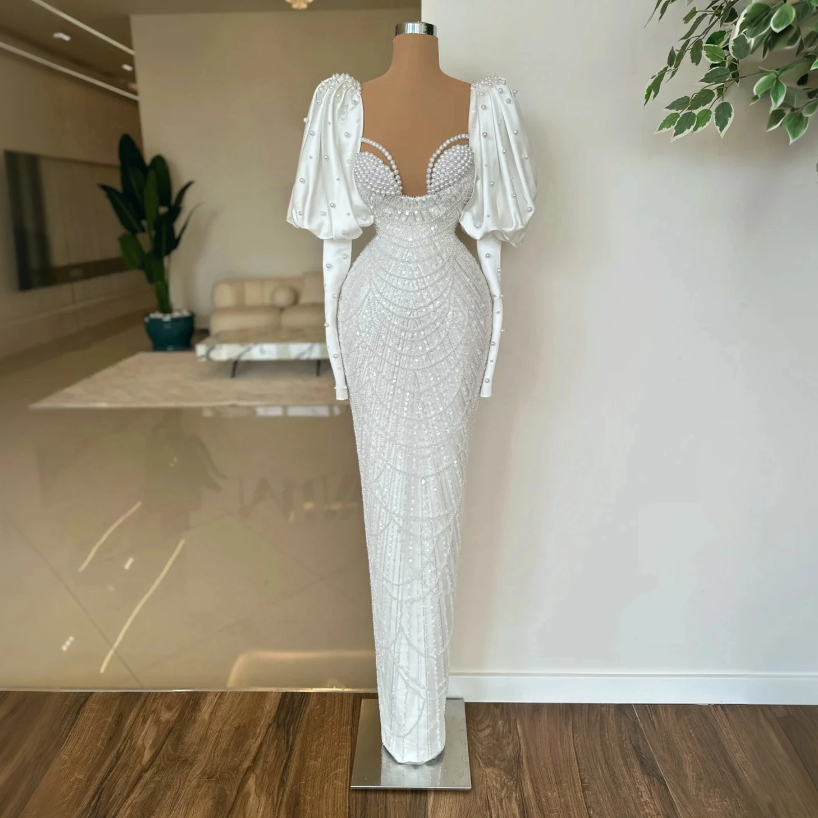 Puff Sleeve Pearl Mermaid Gown Sequined Vintage wedding party dress Ball Gown Reunion Gown Homecoming Dress
Puff Sleeve Pearl Mermaid Gown Sequined Vintage wedding party dress Ball Gown Reunion Gown Homecoming Dress
