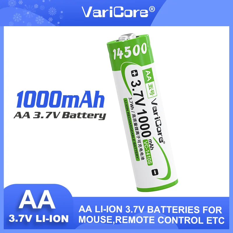 VariGore VC-1410S 14500 с TiP AA 3,7 В 1000 мАч литиевая аккумуляторная батарея большой емкости для пульта дистанционного управления мышью и многого другого
VariGore VC-1410S 14500 с TiP AA 3,7 В 1000 мАч литиевая аккумуляторная батарея большой емкости для пульта дистанционного управления мышью и многого другого
