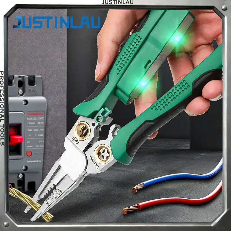 Многофункциональные клещи для зачистки проводов JUSTINLUA 8-в-1 с измерительной ручкой, 1 шт.
Многофункциональные клещи для зачистки проводов JUSTINLUA 8-в-1 с измерительной ручкой, 1 шт.