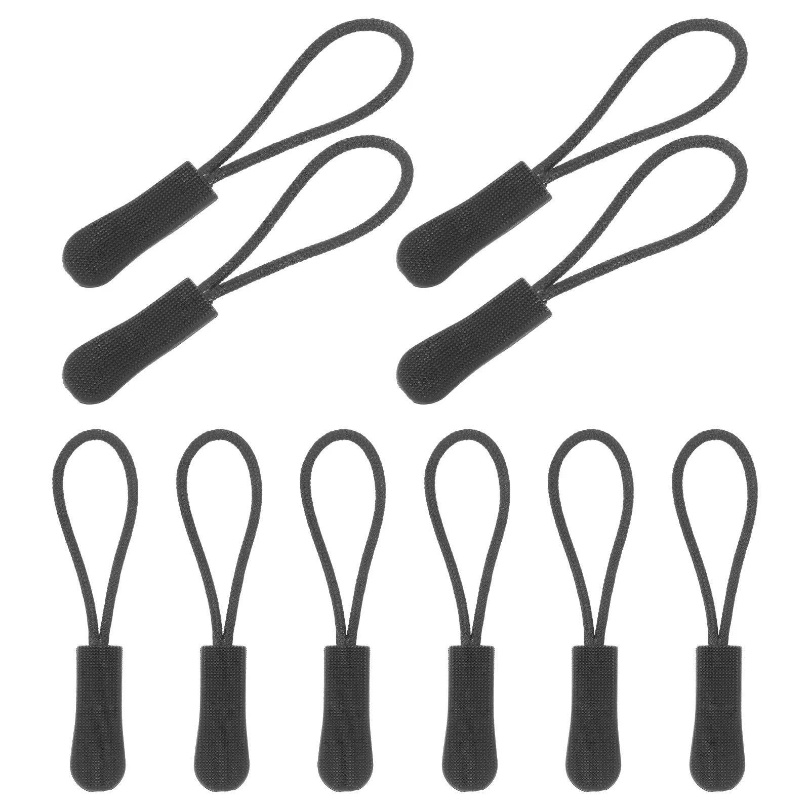 10pcs Zip Tags Cord Pulls Zipper Extension Zip Slider Replacement (Black) Zipper extension cord
10pcs Zip Tags Cord Pulls Zipper Extension Zip Slider Replacement (Black) Zipper extension cord
