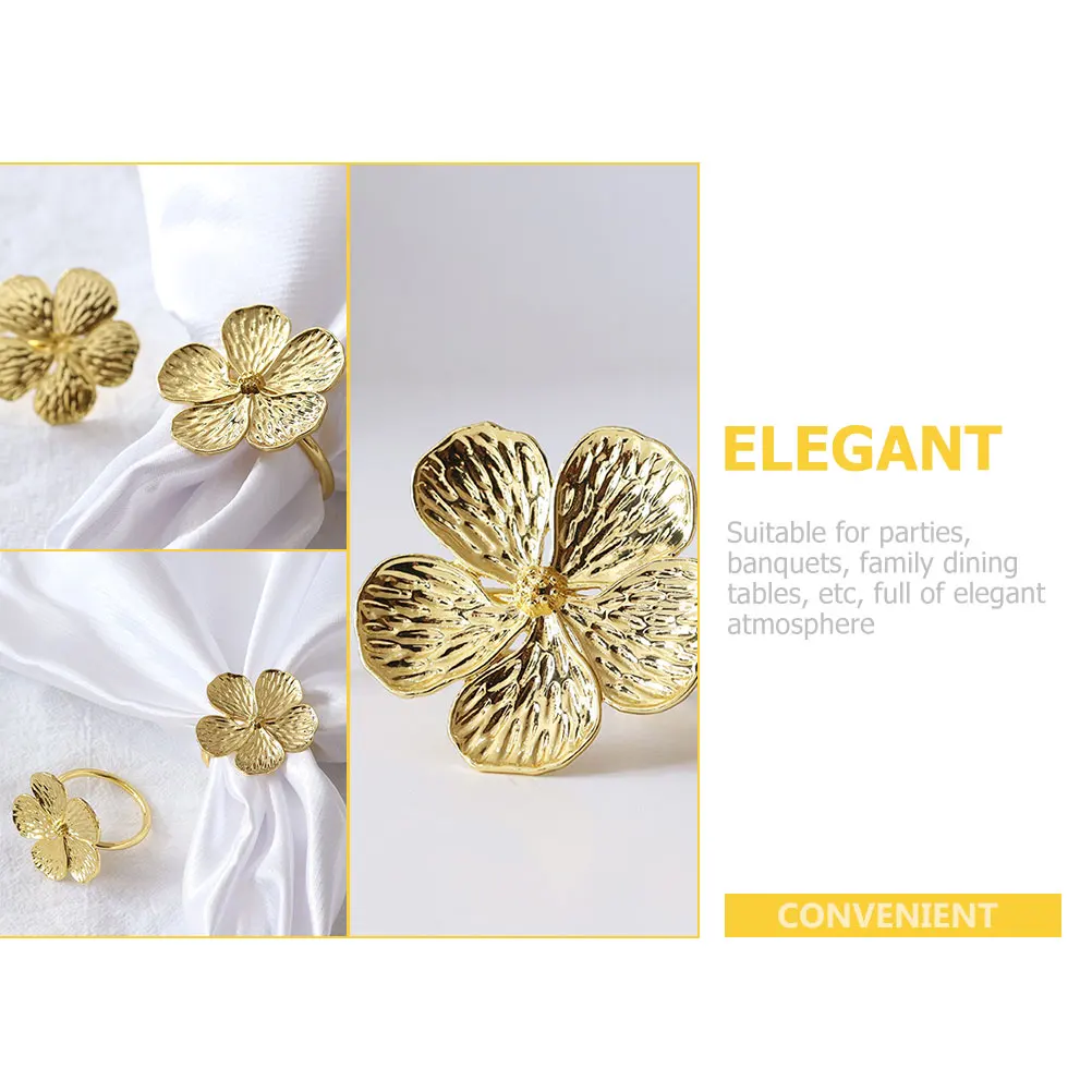 6pcs Elegant Metal Rings Gold Buckles Floral Decorations Wedding Wedding Party Home Kitchen Bar Accessories
6pcs Elegant Metal Rings Gold Buckles Floral Decorations Wedding Wedding Party Home Kitchen Bar Accessories