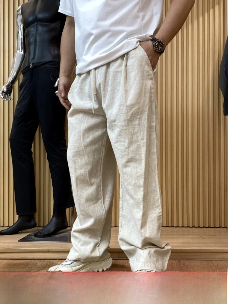 Linen Cotton Blend Men's Casual Pants Draping Breathable Versatile Spring Summer Straight Leg Trousers
Linen Cotton Blend Men's Casual Pants Draping Breathable Versatile Spring Summer Straight Leg Trousers