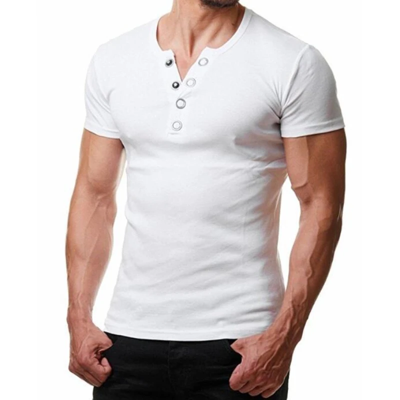 Summer 2022 Fashion Casual Streetwear New CVC Fabric Multi-color Five-claw Button Collar Men's Short-sleeved T-shirt
Summer 2022 Fashion Casual Streetwear New CVC Fabric Multi-color Five-claw Button Collar Men's Short-sleeved T-shirt