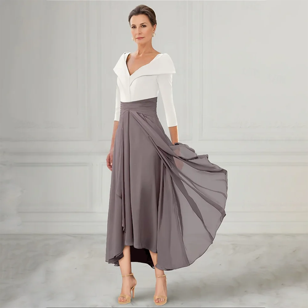 Mother of the bride dress Elegant Half Sleeve V-Neck Mother Dress Straight Pleated Formal Occasion Plus Size Customized
Mother of the bride dress Elegant Half Sleeve V-Neck Mother Dress Straight Pleated Formal Occasion Plus Size Customized