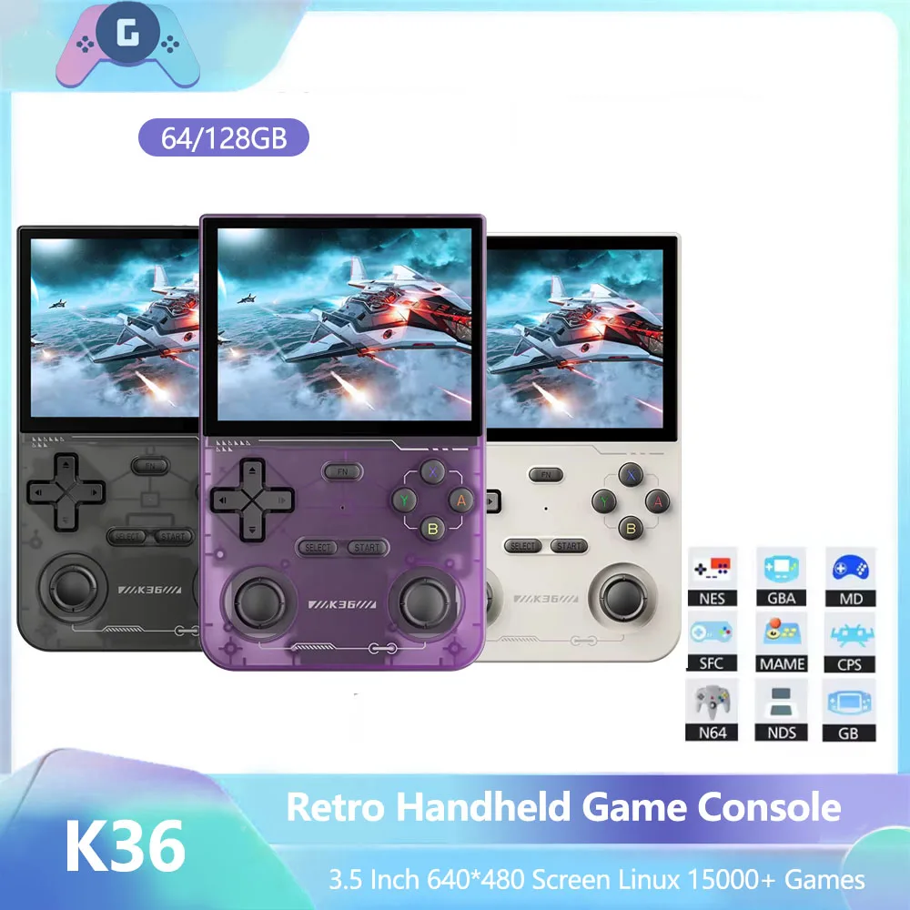 K36 Portable Retro Game Console 64G Storage 16000+ Built-In Games 3.5-inch Linux System Pocket Video Player
K36 Portable Retro Game Console 64G Storage 16000+ Built-In Games 3.5-inch Linux System Pocket Video Player