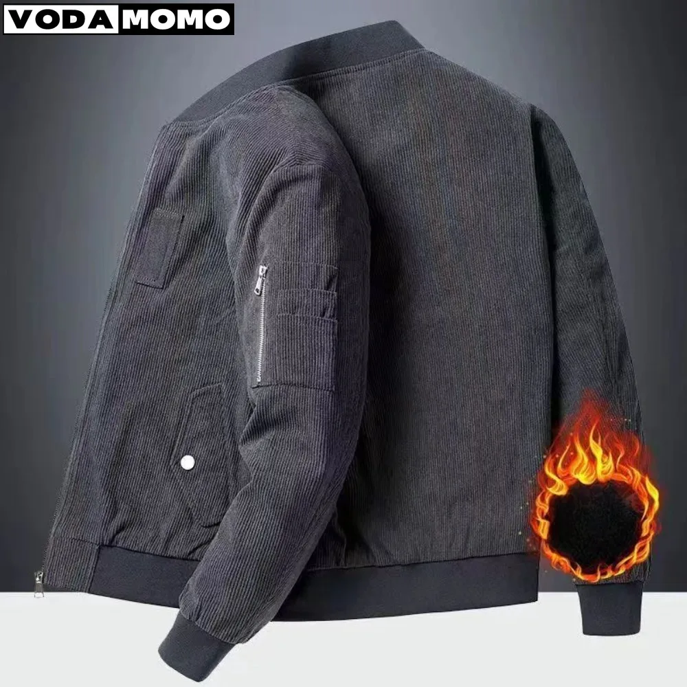 Winter Men Jacket Fleece Corduroy Warm Bomber Vintage Outdoor Casual High Quality Parkas Stand Collar Male Men Coats Joggers
Winter Men Jacket Fleece Corduroy Warm Bomber Vintage Outdoor Casual High Quality Parkas Stand Collar Male Men Coats Joggers