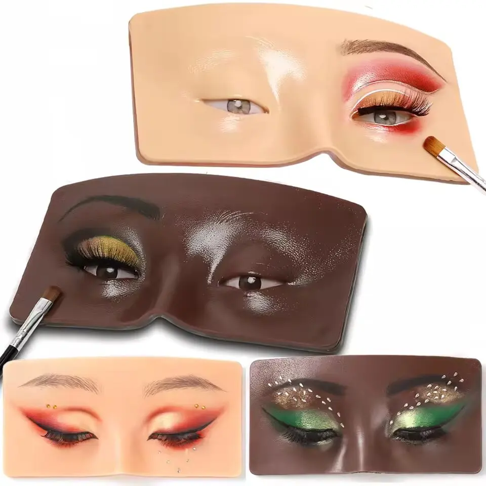 5D Reusable Silicone Cosmetic Makeup Practice Mask Board Pad Skin Eye Face Makeup Training Soft Artificial Skin Pad Make Up Tool
5D Reusable Silicone Cosmetic Makeup Practice Mask Board Pad Skin Eye Face Makeup Training Soft Artificial Skin Pad Make Up Tool