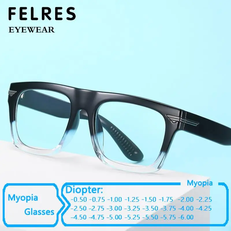 Black Fashion Myopia Glasses Men Women Clear Lens Eyeglasses Frame Retro Oversized Square Shortsighted Eyewear Anti Blue Rays
Black Fashion Myopia Glasses Men Women Clear Lens Eyeglasses Frame Retro Oversized Square Shortsighted Eyewear Anti Blue Rays