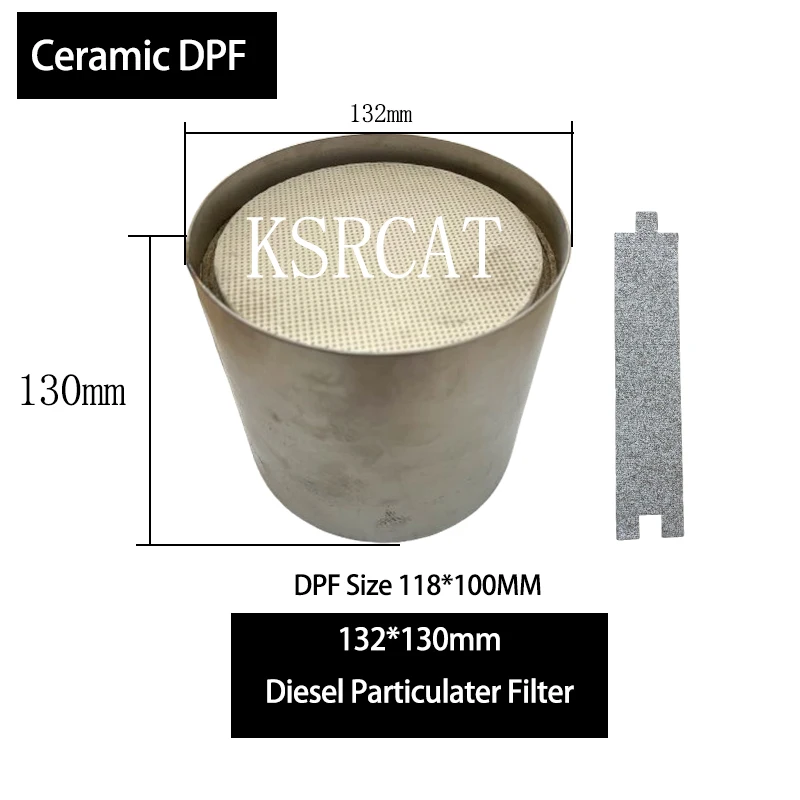 Ceramic Diesel Particulate Filter 132*130mm honeycomb Cordierite DPF with metal case Filtering exhaust gas for diesel vehicle
Ceramic Diesel Particulate Filter 132*130mm honeycomb Cordierite DPF with metal case Filtering exhaust gas for diesel vehicle