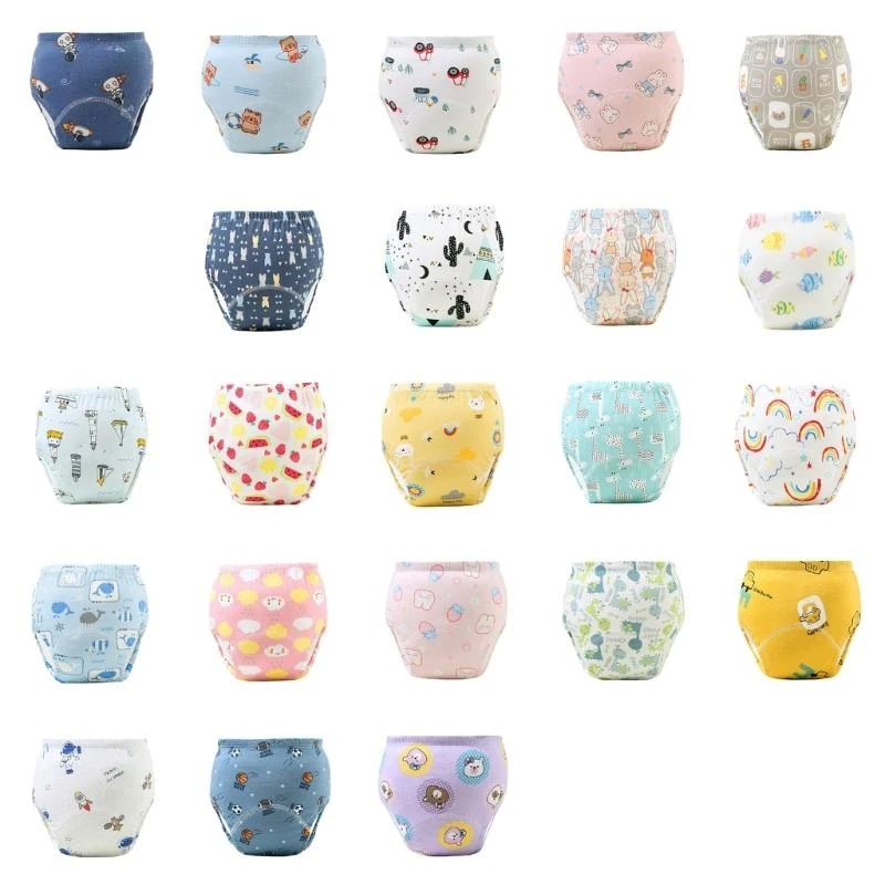 J15U Lovely Cartoon Cotton Baby Diaper Pants for Potty Training, Feature Leak Protections and Easy Wear Nappy Pants
J15U Lovely Cartoon Cotton Baby Diaper Pants for Potty Training, Feature Leak Protections and Easy Wear Nappy Pants