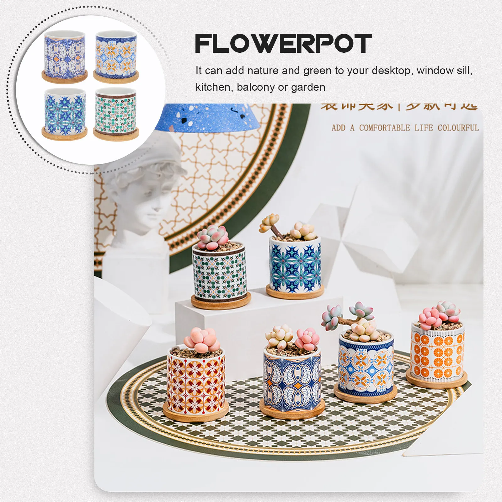 4Sets Succulent Flowerpot Set Decorative Planters for Desktop Home Office Garden Household Succulent Pots Indoor Outdoor Use
4Sets Succulent Flowerpot Set Decorative Planters for Desktop Home Office Garden Household Succulent Pots Indoor Outdoor Use