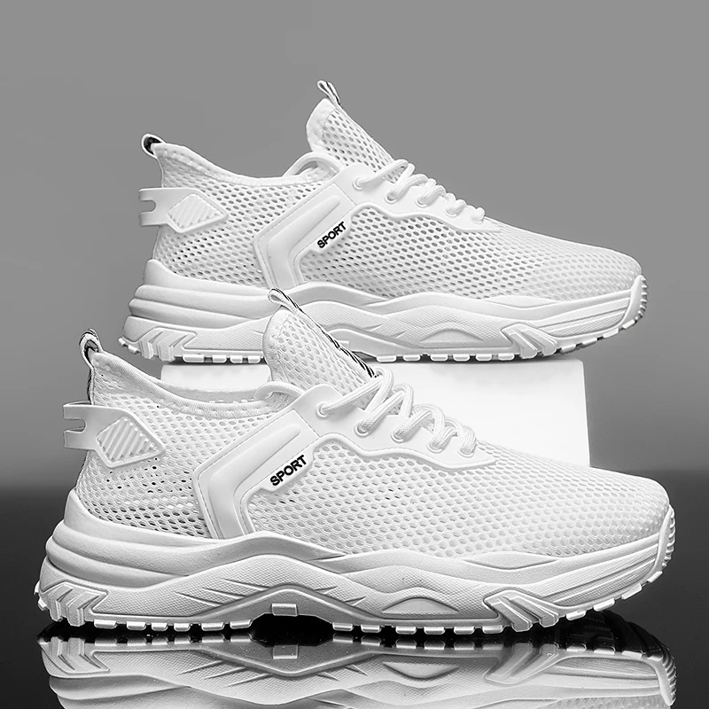 2025 New Men's Breathable Sports Shoes Lightweight Thin Mesh Upper Airy Design Student White Sports Shoes Comfortable Work Boots
2025 New Men's Breathable Sports Shoes Lightweight Thin Mesh Upper Airy Design Student White Sports Shoes Comfortable Work Boots