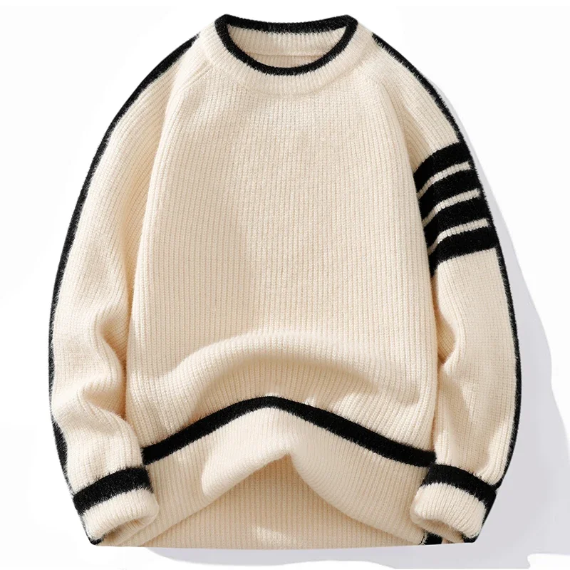 Crewneck Men's Cotton Sweater Autumn Winter New Trend Personality Loose Senior Sense Thick Knit Sweater Bottom Sweater Jumper
Crewneck Men's Cotton Sweater Autumn Winter New Trend Personality Loose Senior Sense Thick Knit Sweater Bottom Sweater Jumper