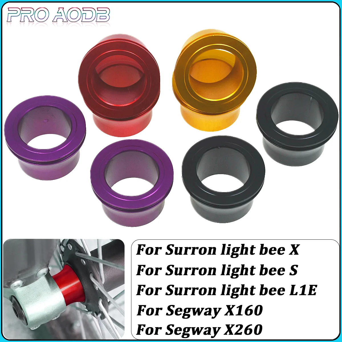 For Surron Light Bee S X Front Rear Wheel Axle Hub Spacers Electric Bike Motorcycle Modified Lightweight Parts CNC Aluminum
For Surron Light Bee S X Front Rear Wheel Axle Hub Spacers Electric Bike Motorcycle Modified Lightweight Parts CNC Aluminum