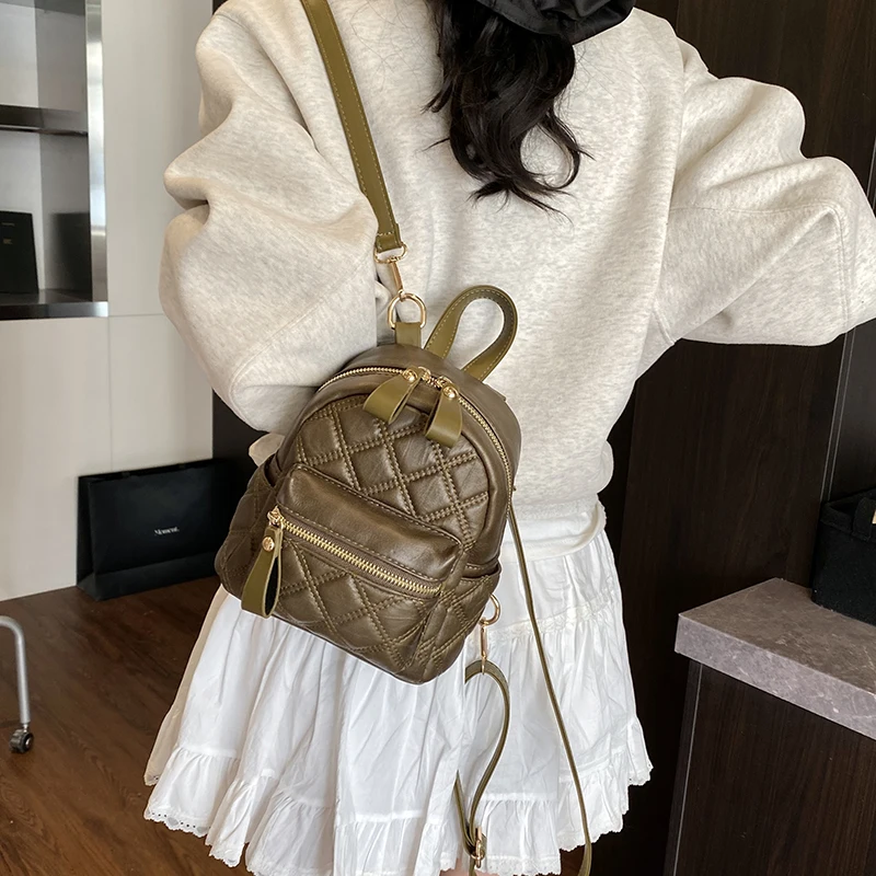 Fashion Mini Backpacks for Women High Quality Pu Leather Shoulder Bag Teenage Girls Small Multifunctional Korean Style Backpack
Fashion Mini Backpacks for Women High Quality Pu Leather Shoulder Bag Teenage Girls Small Multifunctional Korean Style Backpack