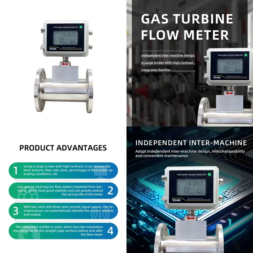 DN25 DN50 Turbine Flowmeter Flow Meter for Combustible With Factory Price Methane Flow Meter
DN25 DN50 Turbine Flowmeter Flow Meter for Combustible With Factory Price Methane Flow Meter