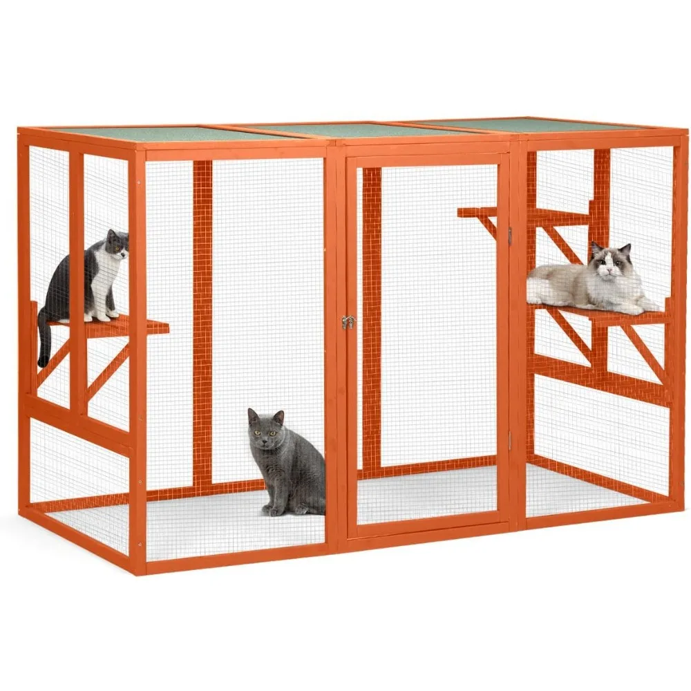 Catio Outdoor Cat Enclosure,71" Cat Enclosure Window Access, Wooden Cat Houses & Condo for Outside Cats Patio Weatherproof
Catio Outdoor Cat Enclosure,71" Cat Enclosure Window Access, Wooden Cat Houses & Condo for Outside Cats Patio Weatherproof