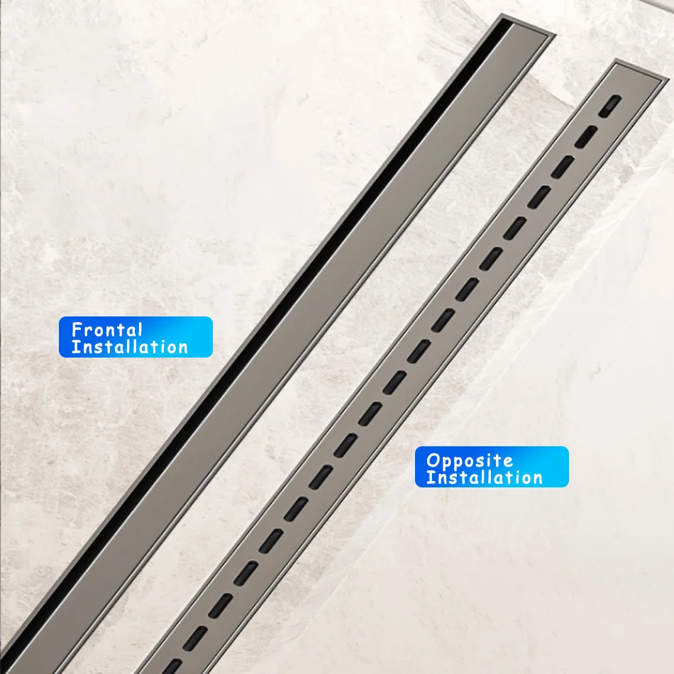 Bathroom Floor Drain Grey 304 Stainless Steel Rectangle Lavatory Shower Long Linear Strip Drainage Side Floor Drains 30 40 50cm
Bathroom Floor Drain Grey 304 Stainless Steel Rectangle Lavatory Shower Long Linear Strip Drainage Side Floor Drains 30 40 50cm